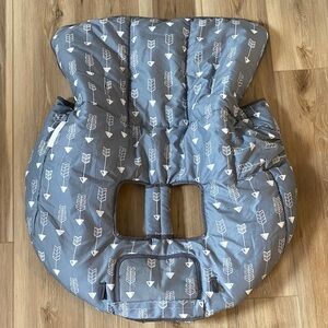 Gray Arrow Pattern Kids Shopping Cart Cover